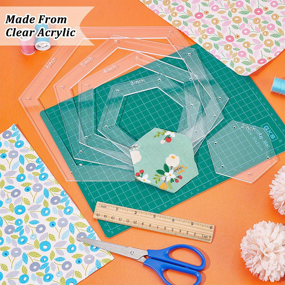 5pcs Hexagon Quilting Template – обзор и цена Embroidery Yarn