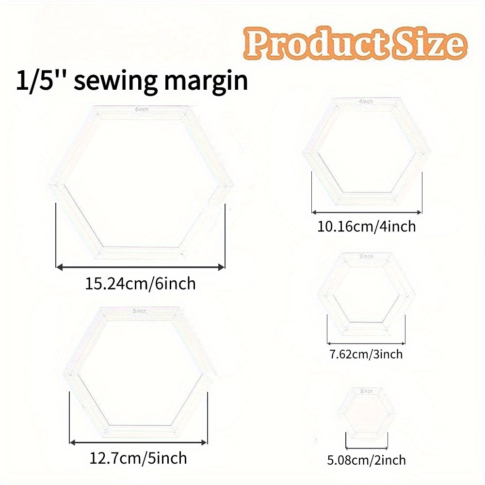 5pcs Hexagon Quilting Template – обзор и цена Embroidery Yarn