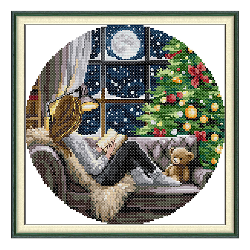 The Christmas Tree and Girl Pa – обзор и цена Embroidery Tas