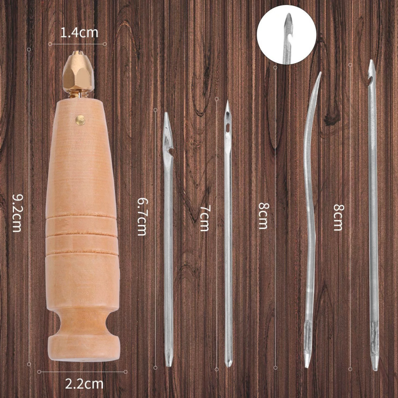 1set Leather Sewing Awl Set Re – обзор и цена Punch Needle Handle