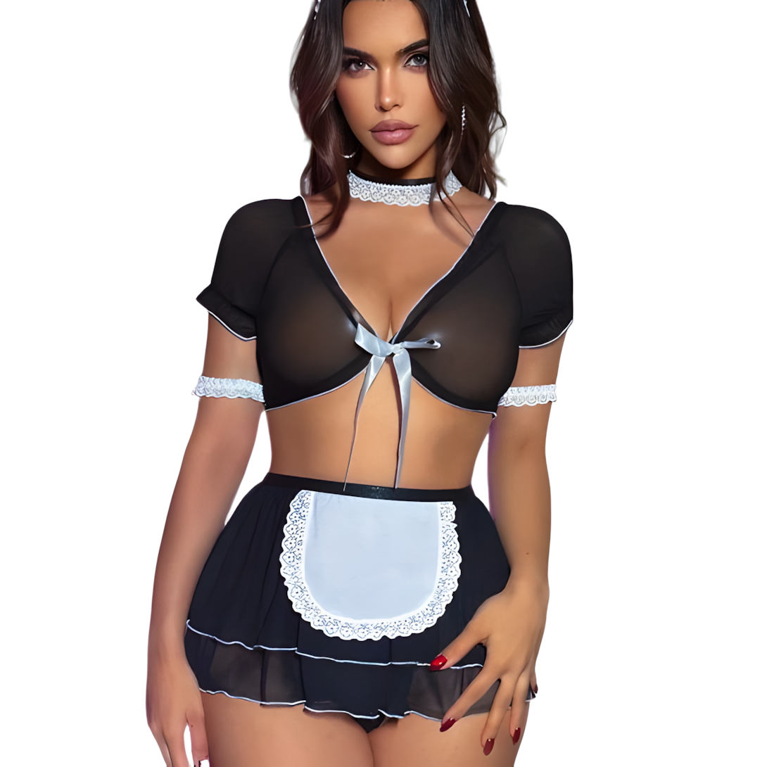 Ellolace Maid Cosplay Sexy Lin – обзор и цена Embroidery Underwear