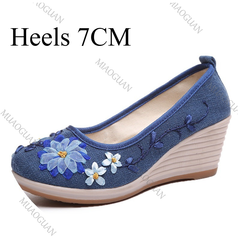 Embroidered Women Comfort Wedg – обзор и цена Embroidery Shoes