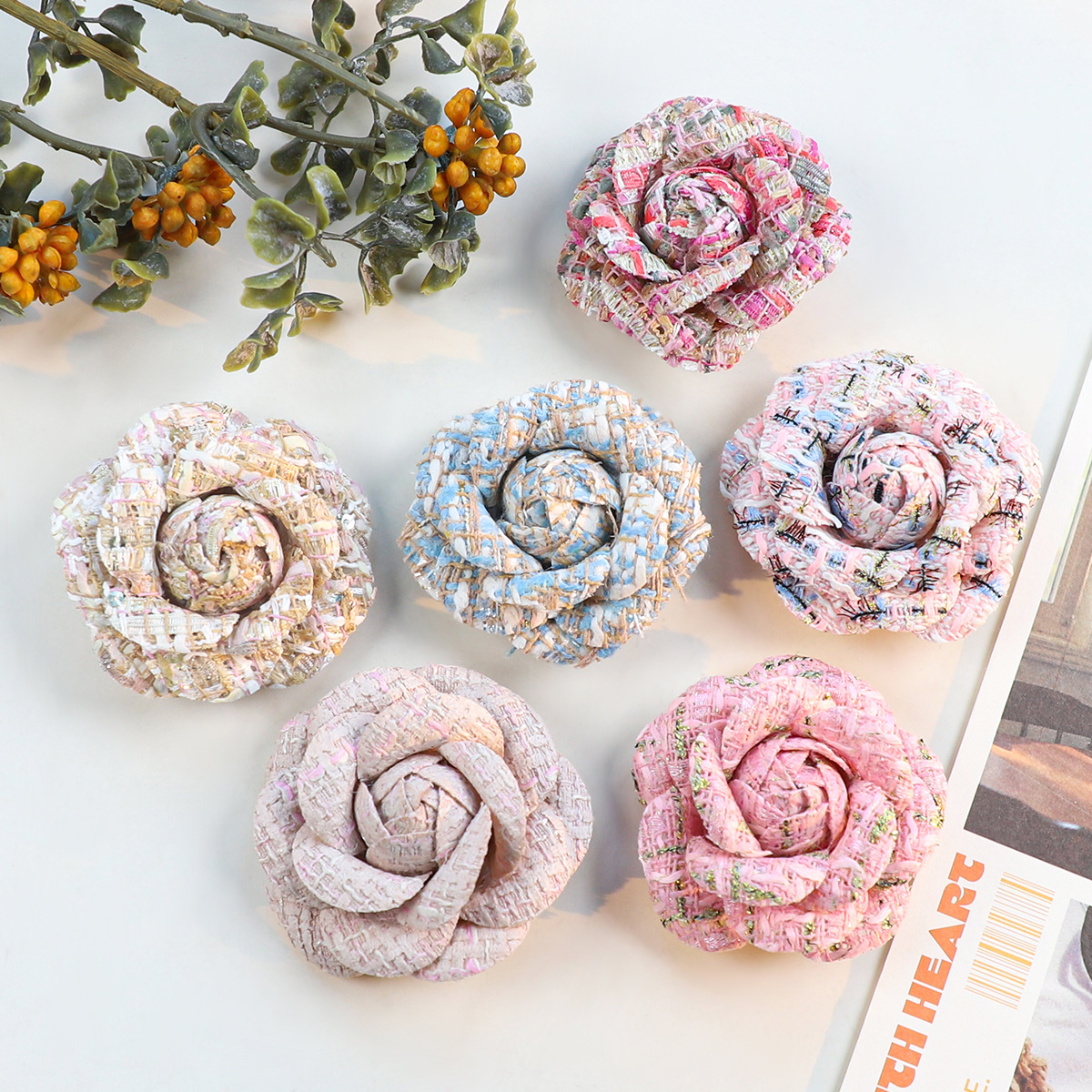 6CM Camellia Brooch for Women  – обзор и цена Embroidery Kaftan