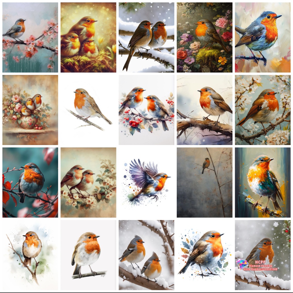 unframe Robin Bird Cute Robin  – обзор и цена Embroidery Ideas
