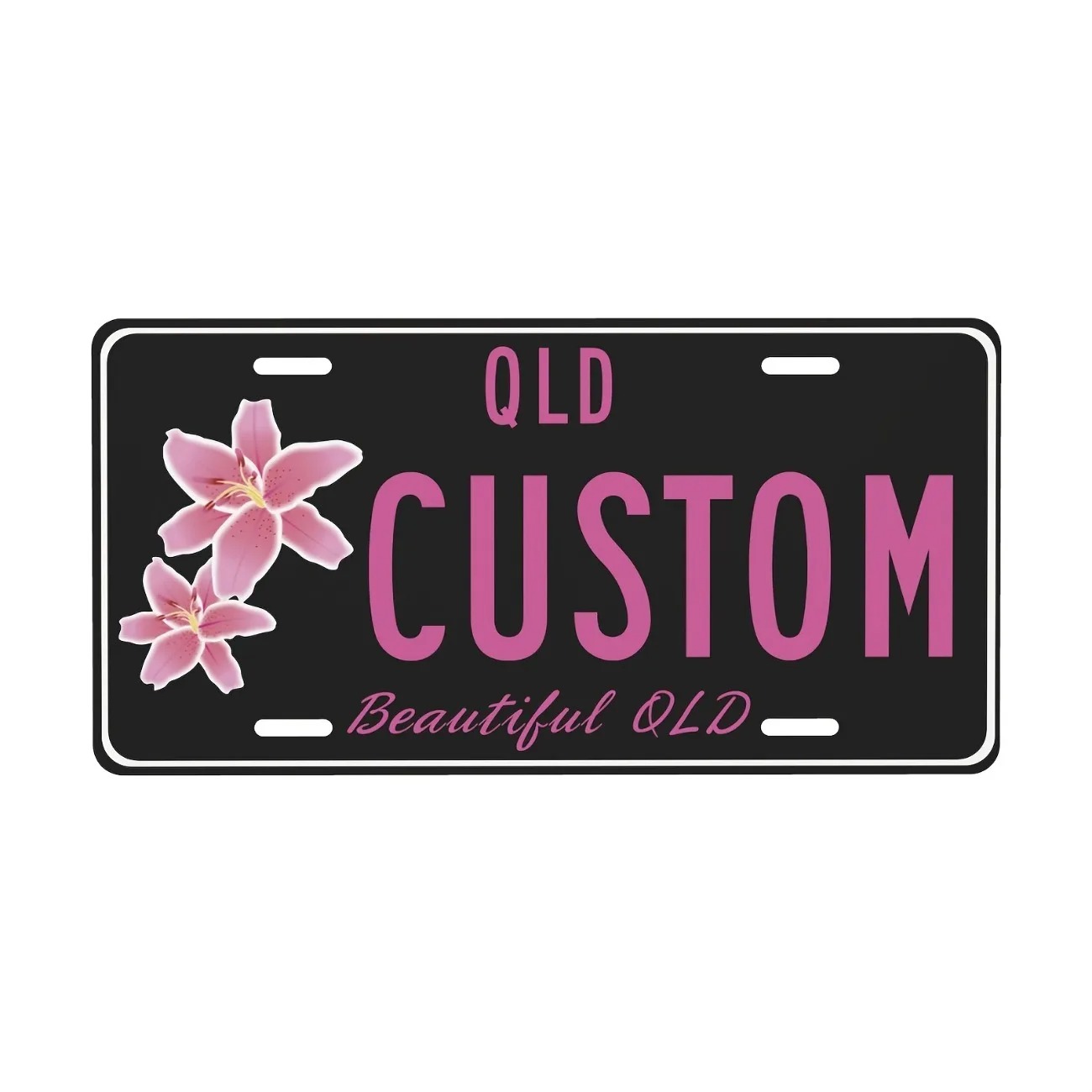Custom Text Aluminum License P – обзор и цена Embroidery Water