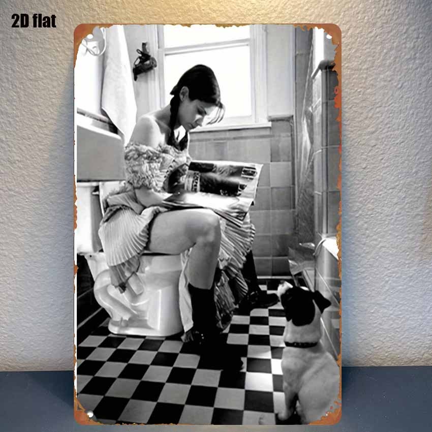 Funny Bathroom Metal Sign – Wo – обзор и цена Embroidery Water