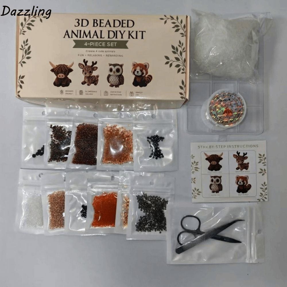 Cute Handmade DIY Animal Bead  – обзор и цена Embroidery Kit Set