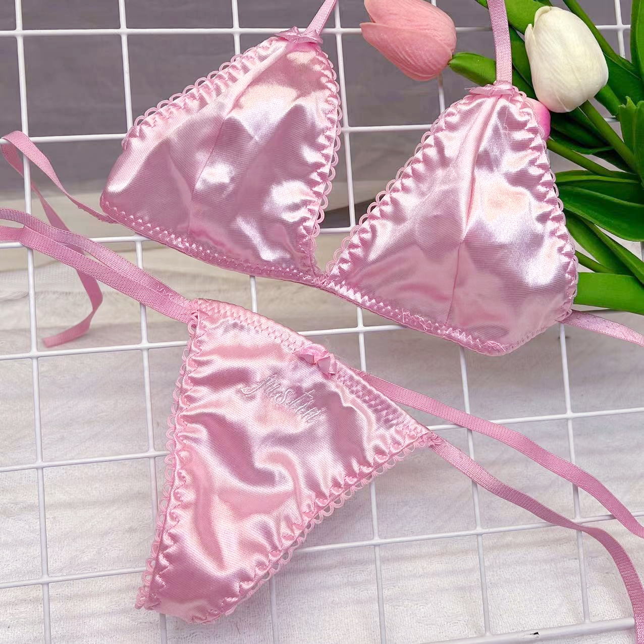 Custom Thongs Bra Sets Bikini  – обзор и цена Embroidery Underwear
