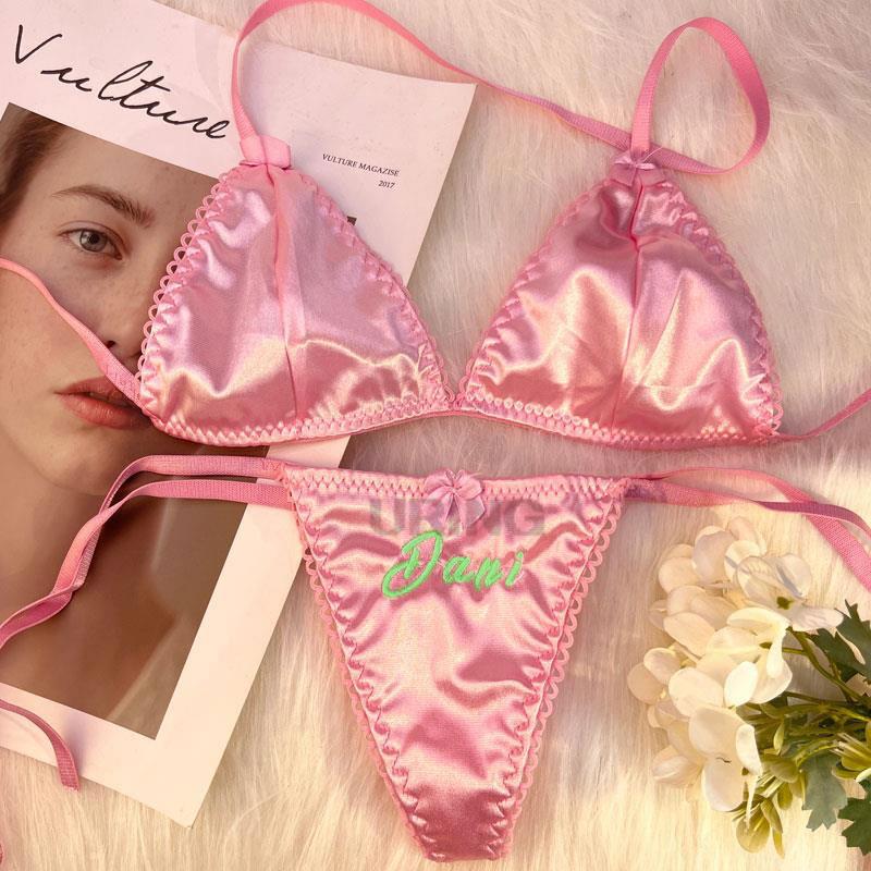 Custom Thongs Bra Sets Bikini  – обзор и цена Embroidery Underwear