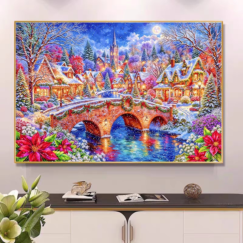 9ct 100x75cm Winter Church Emb – обзор и цена Embroidery Tas
