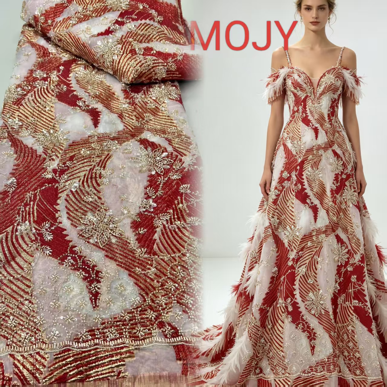 Red Gold Embroidery Lace Fabri – обзор и цена Embroidery Gold