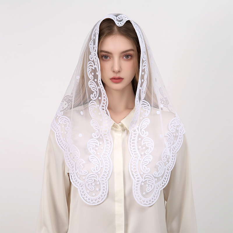 1Pc Women's Elegant Solid Colo – обзор и цена Embroidery Hijab
